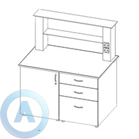 Лабораторные столы модель «03», шириной 1214 мм, 1214x800x900(1500), серия MML