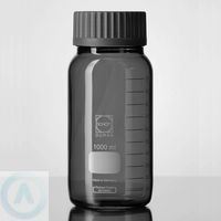 Банка Schott Duran на 2 000 мл широкогорлая с крышкой из темного стекла