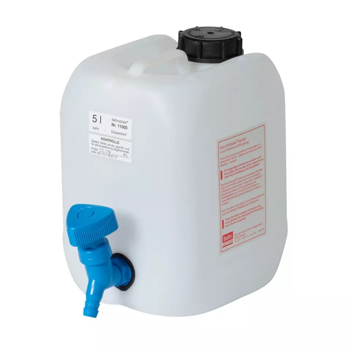 Behr behroplast WK 5 канистра с краном на 5 л из белого ПЭ