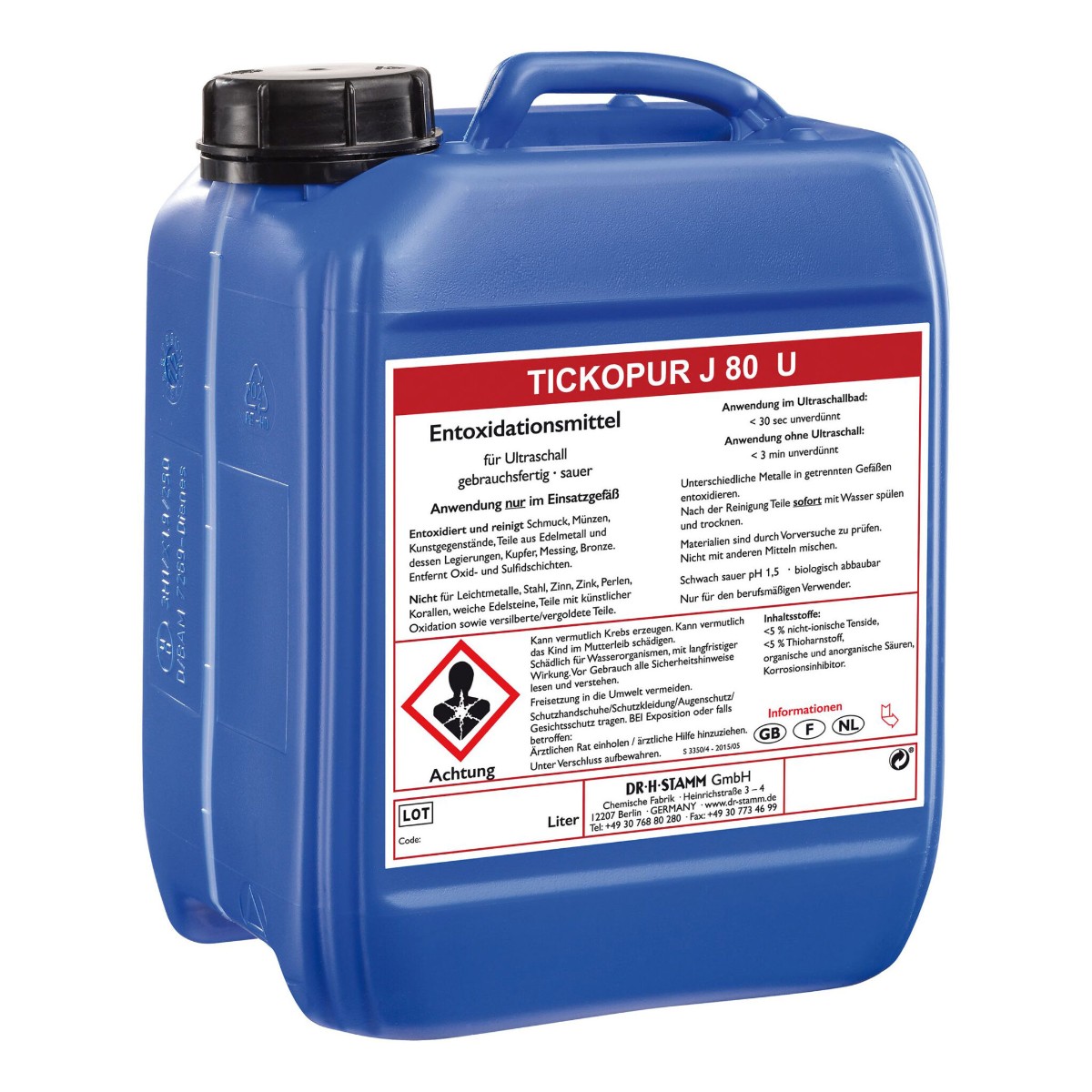 Bandelin Tickopur J 80 U окислитель для ультразвуковой очистки 5 л