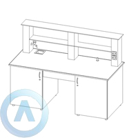 Столы лабораторные химические модель «08», шириной 1814 мм, 1814x800x900, серии MML