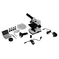 Школьный микроскоп «Микромед Эврика» 40х-1280х с видеоокуляром в кейсе