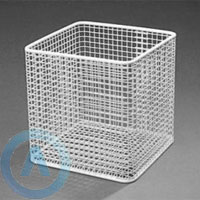 Белая корзина из проволоки с нейлоновым покрытием 120×120×120