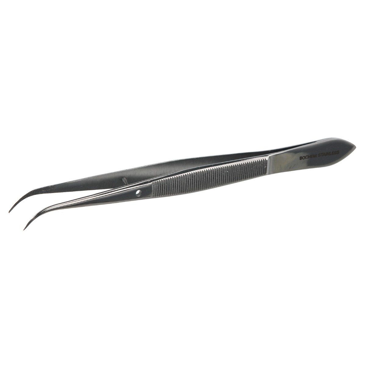 Bochem остроконечный пинцет с изогнутыми концами и винтом 115 мм