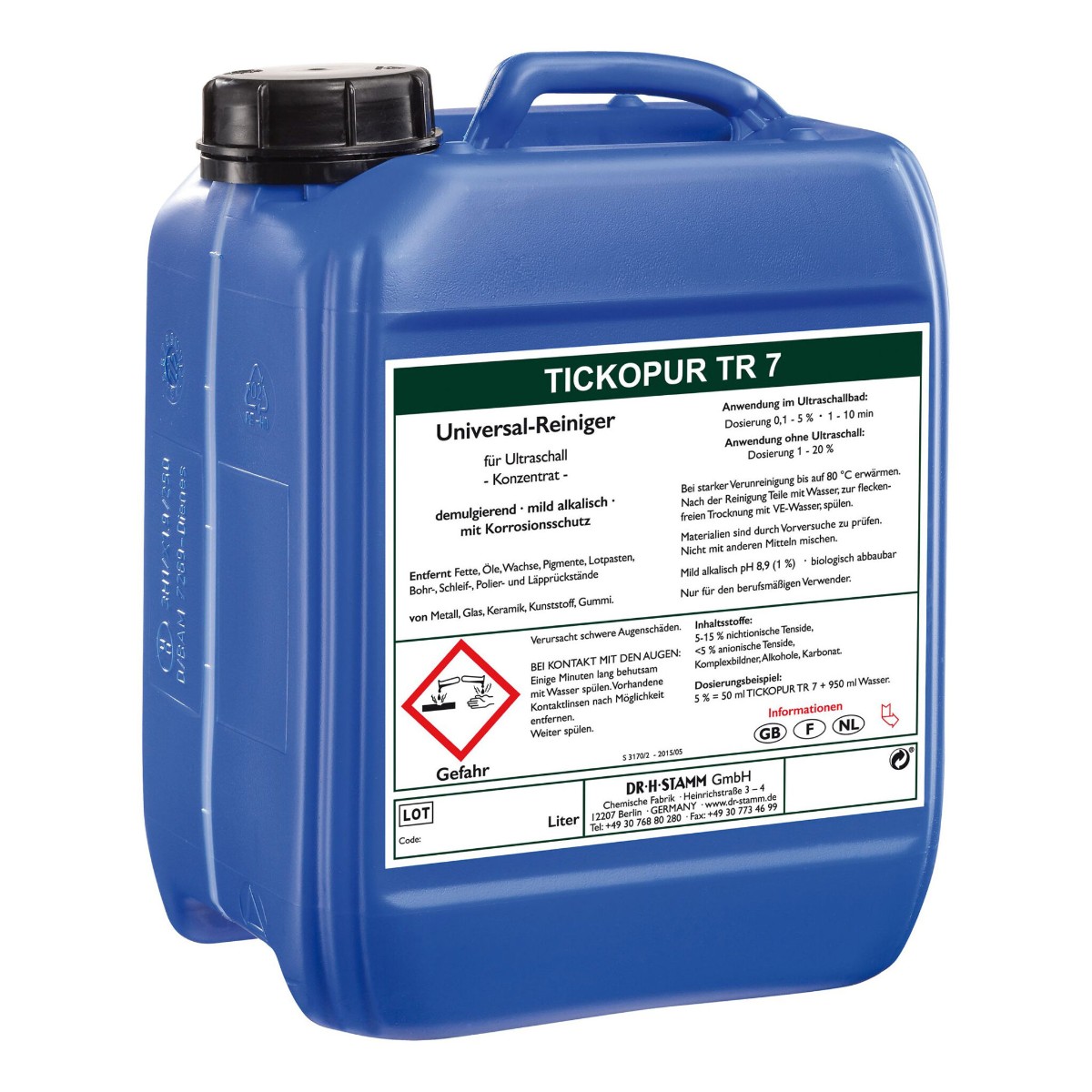 Bandelin Tickopur TR 7 деэмульгирующее чистящее средство 5 л