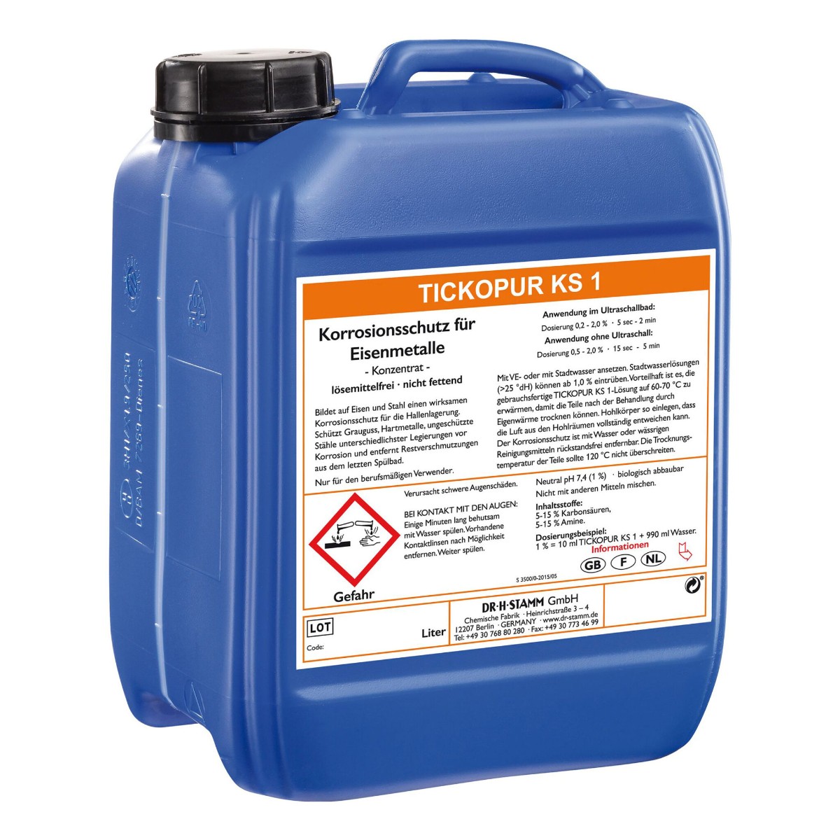 Bandelin Tickopur KS 1 концентрат для защиты черных металлов от коррозии 5 л