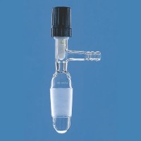 Brand стеклянный кран для эксикатора с боковой трубкой и крышкой из ПТФЭ