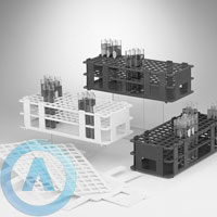 Штатив штабелируемый — 4×10 мест для пробирок диаметром 20 мм, жёлтый ПП