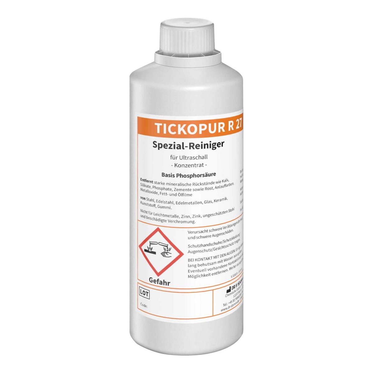 Bandelin Tickopur R 27 очиститель на основе фосфорной кислоты 1 л