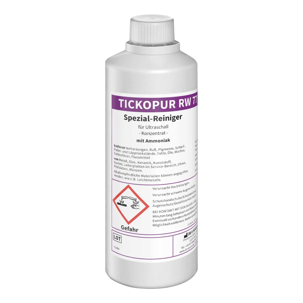Bandelin Tickopur RW 77 очиститель с аммиаком 1 л