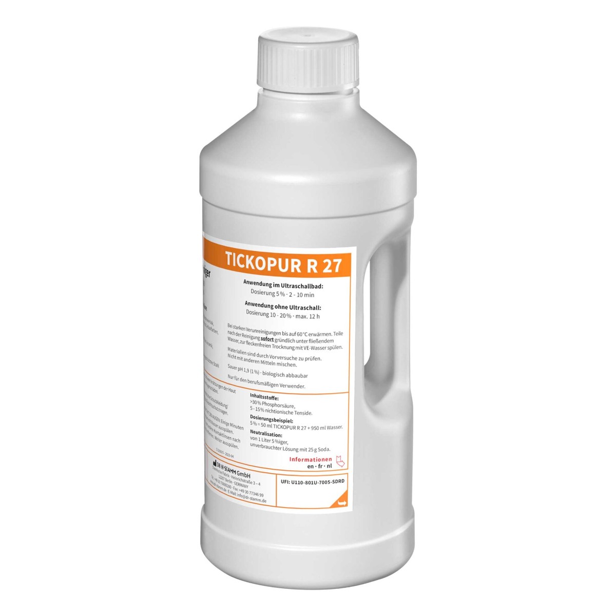 Bandelin Tickopur R 27 очиститель на основе фосфорной кислоты 2 л
