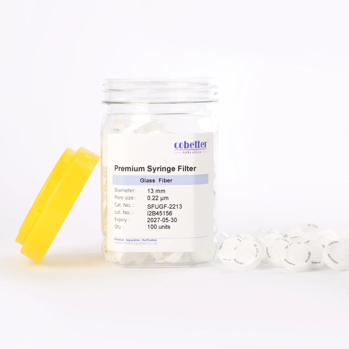 Cobetter GF гидрофильный шприцевой фильтр 13 мм с порами 0,45 мкм