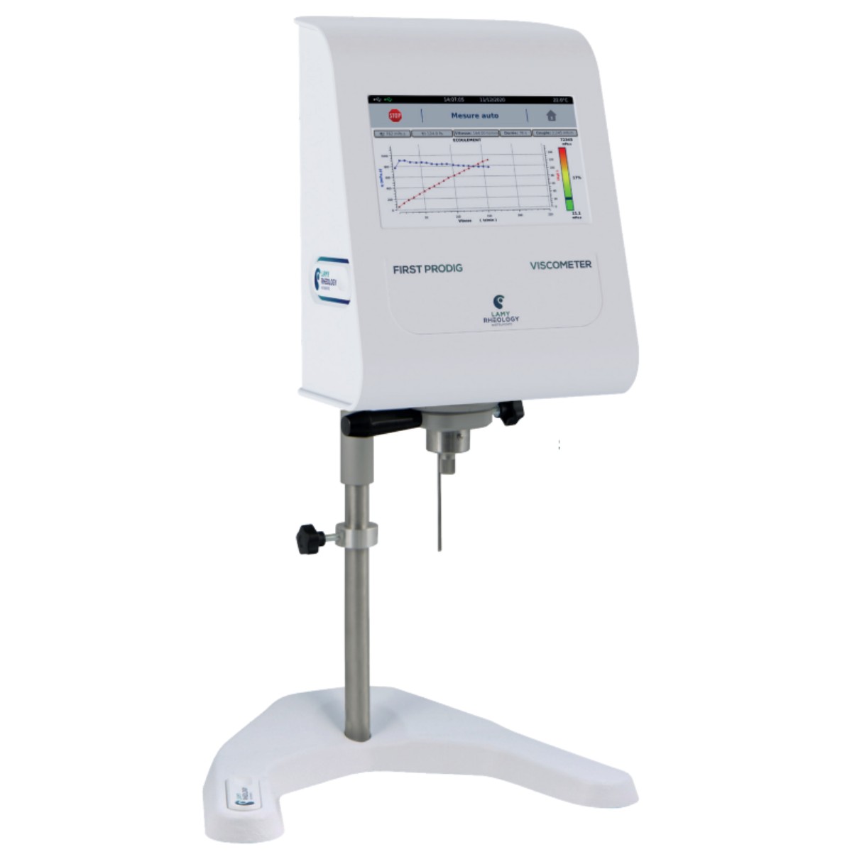 Lamy Rheology First Prodig LR вискозиметр со шпинделями LV-1/LV-4 на штативе с рейкой