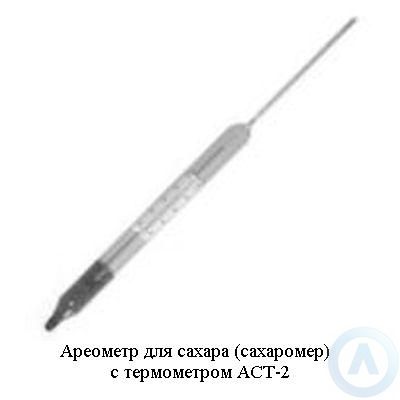 Ареометры для сахара (сахаромеры) с термометром АСТ-2