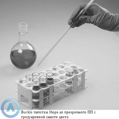 Burkle пипетка Мора с синей шкалой из прозрачного ПП