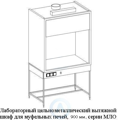 Лабораторные цельнометаллические вытяжные шкафы для муфельной печи, шириной 900 мм, 900x780x2300, серии MML