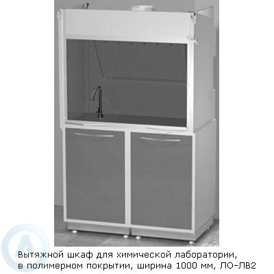 Вытяжной шкаф для химической лаборатории, в полимерном покрытии, ширина 1000 мм, ЛО-ЛВ2