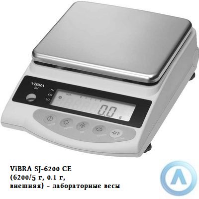 ViBRA SJ-6200 CE (6200/5 г, 0.1 г, внешняя) - лабораторные весы